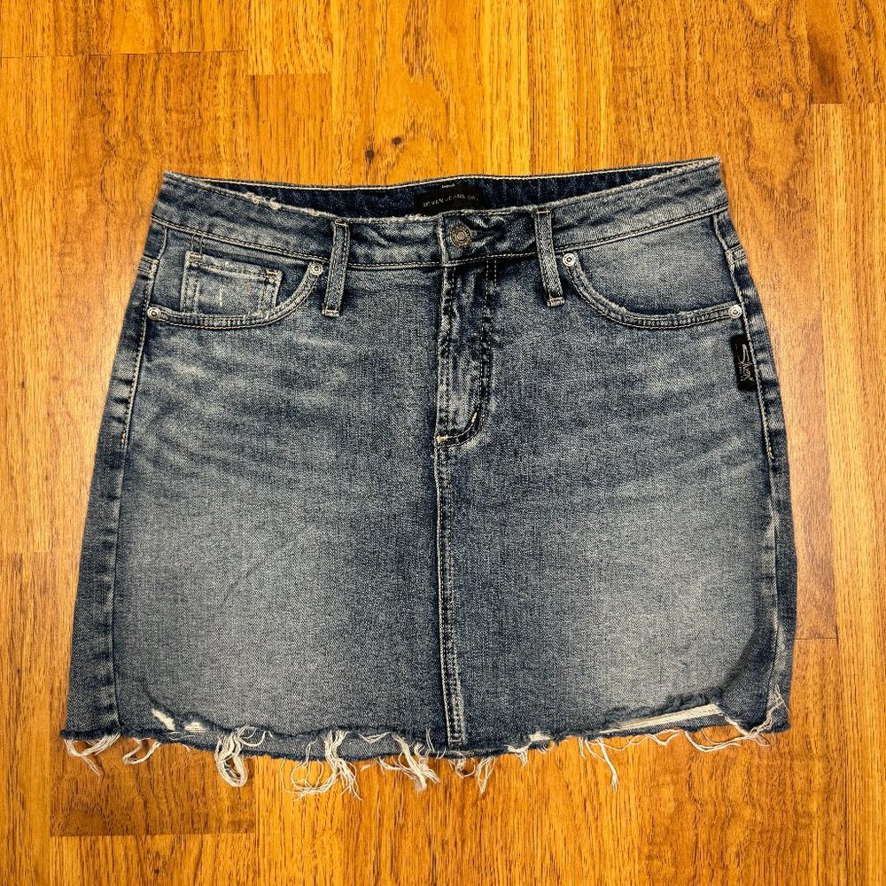 High- waisted jean skirt